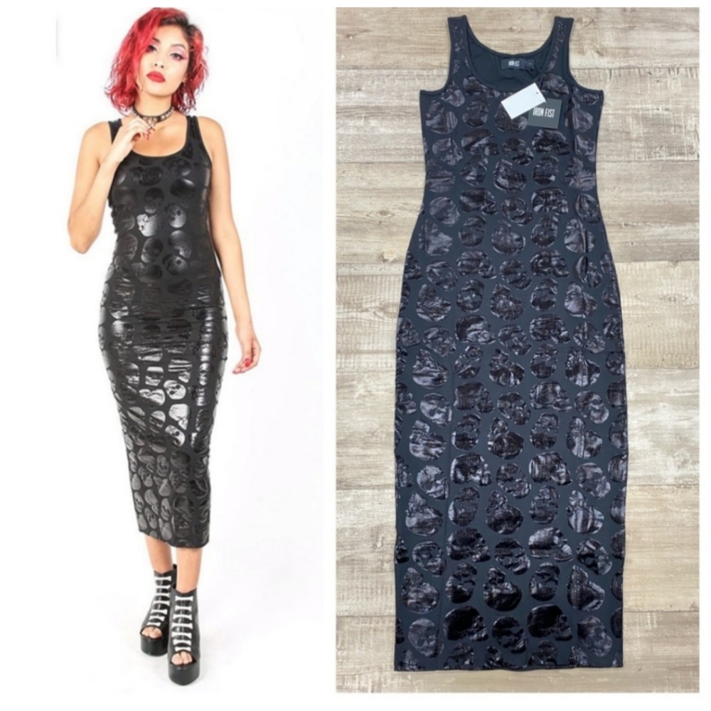 HP!💎SALE! Iron Fist Skullz Club Maxi Dress Sz M